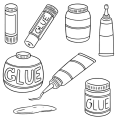 Glue, Adhesive & Blu Tack